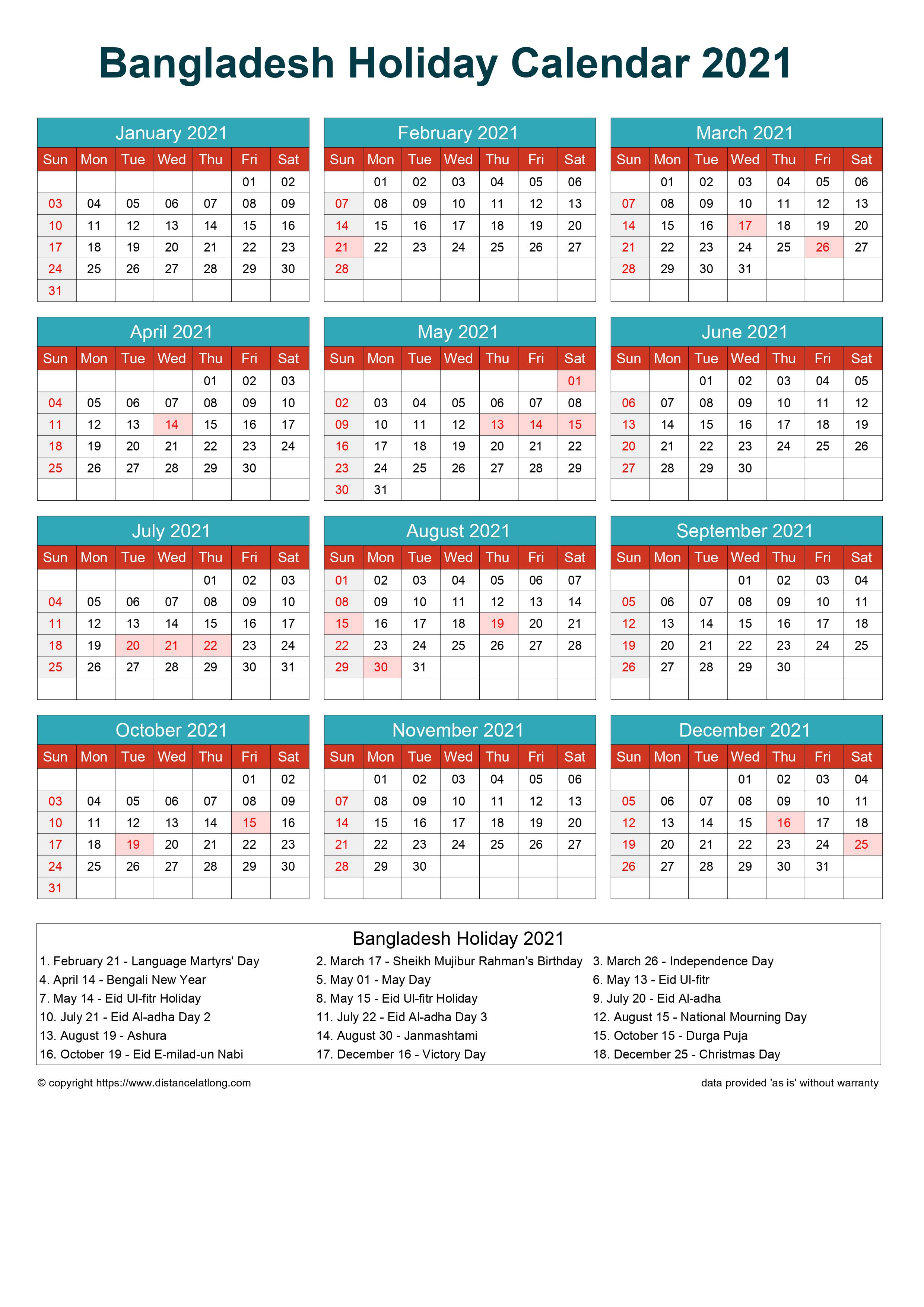 Bangladesh Holiday Calendar 2021 Jpg Templates Distancelatlong Com1
