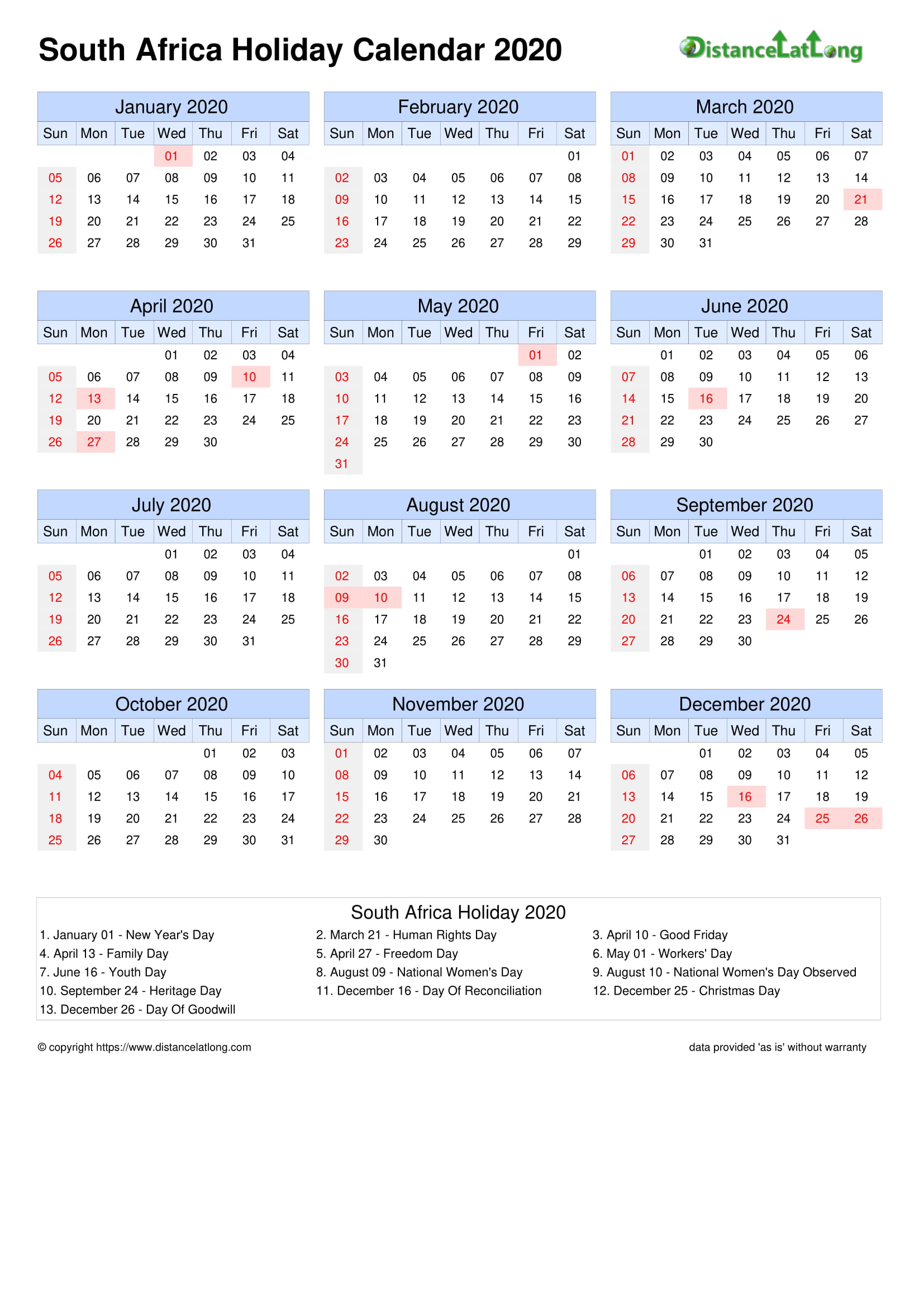 Goodwill Calendar 2022 2020 Holiday Calendar Holidayportrait Orientation Free Printable Templates  - Free Download - Distancelatlong.com