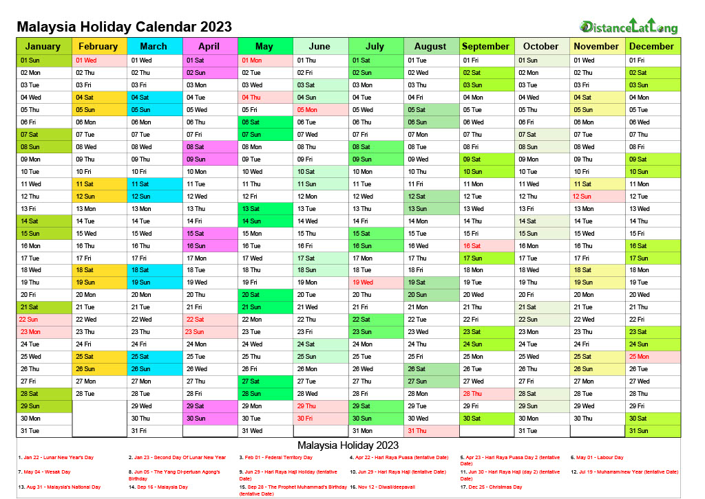 Download Free Printable 2023 Monthly Calendar With Malaysia Holidays ...