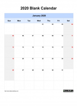January 2020 Calendar Template from www.distancelatlong.com
