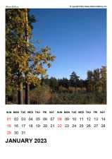 Blank Yearly Calendar With Top Large Image Portrait 2023