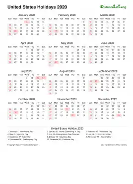 Calendar Horizintal Month Week Covered Line Sun Sat Holiday Us Portrait 2020
