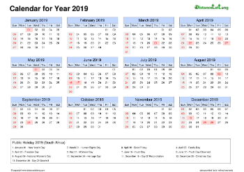 Calendar Horizintal Month Week Grid Sun Sat Federal Holiday Sa 2019