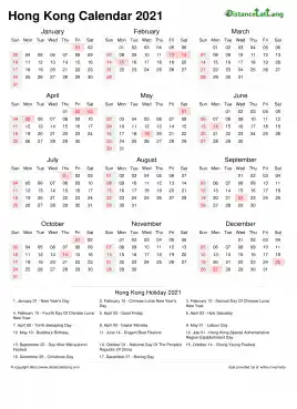 Calendar Horizintal Week Underline With Month Split Sun Sat National Holiday Hong Kong Portrait 2021