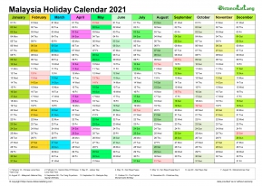 Calendar october 2021 malaysia