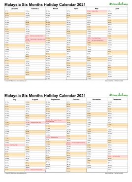 Calendar august 2021 malaysia