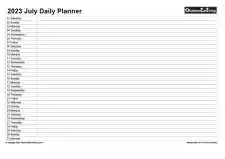 Family Daily Planner July Landscape 2023