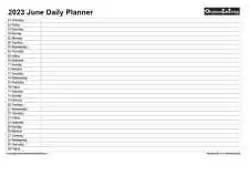 Family Daily Planner June Landscape 2023