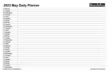 Family Daily Planner May Landscape 2023