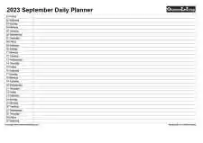 Family Daily Planner September Landscape 2023