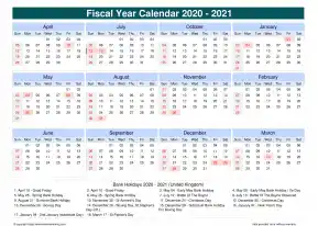 Fiscal Calendar Vertical Outer Border Sun Sat Holiday Uk Cool Blue Landscape 2020 2021