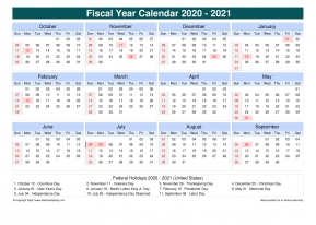 United States Fiscal Year 2020 2021 Calendar Templates Free Printable Fiscal Calendar Templates Distancelatlong Com