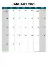 Yearly Calendar With Austria Holiday Sun Sat Portrait 2023
