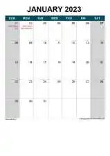 Yearly Calendar With Kenya Holiday Sun Sat Portrait 2023