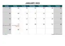Yearly Calendar With Malaysia Holiday Sun Sat Landscape 2023