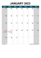 Yearly Calendar With Malaysia Holiday Sun Sat Portrait 2023