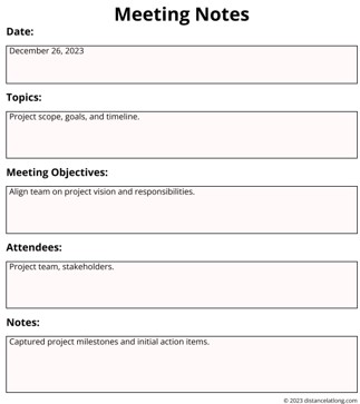 Editable Meeting Notes